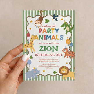 Invitation Carton d'invitation pour le 1er anniversaire de la