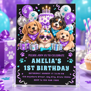 Invitation Carton d'invitation pour le premier anniversaire d