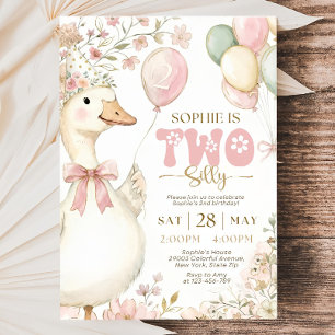 Invitation Carton d'invitation pour les 2 ans de petite oie e