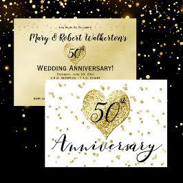 Invitation Carton d'invitation pour les 50 ans de mariage - C