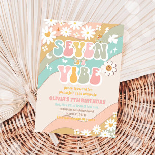 Invitation Carton d'invitation pour les 7 ans de Retro Daisy