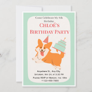 Invitation Carton d'invitation pour les 8 ans de votre adorab