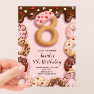 Invitation Carton d'invitation pour les 8 ans des filles pour