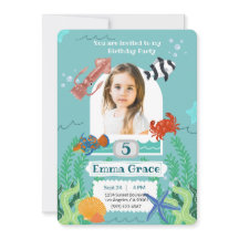 Carton d'invitation pour un 5ème anniversaire sous