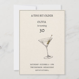 Invitation Carton d'invitation pour un anniversaire Martini U