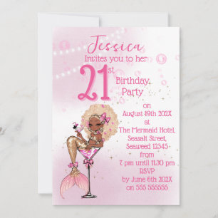 Invitation Carton d'invitation pour une fête d'anniversaire C