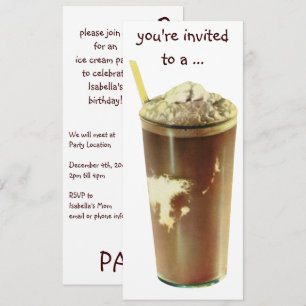 Invitation Carton d'invitation pour une fête d'anniversaire M