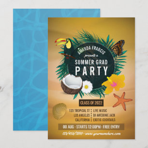 Invitation Carton d'invitation pour une fête de fin d'études