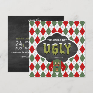 Invitation Carton d'invitation pour une fête de Noël avec un