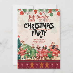 Invitation Carton d'invitation pour une fête de Noël entre ad