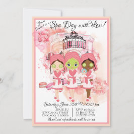 Invitation Carton d'invitation pour une fête de spa afro-amér