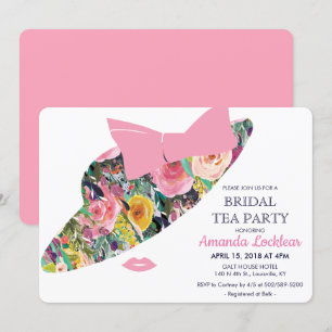 Invitation Carton d'invitation pour une fête de thé pour une 