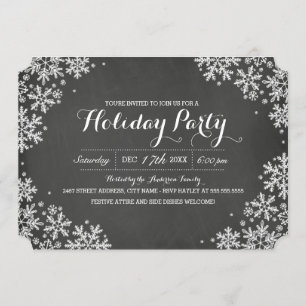 Invitation Carton d'invitation pour une fête de vacances avec