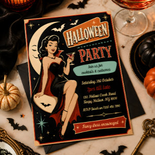 Invitation Carton d'invitation pour une fête Halloween Vampir