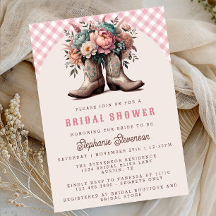 Invitation Carton d'invitation pour une fête prénuptiale avec