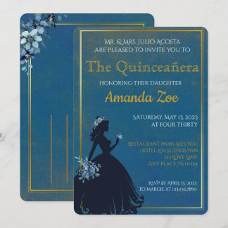 Invitation Carton d'invitation pour une Quinceañera
