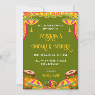 Invitation Carton d'invitation pour une soirée festive de Dho