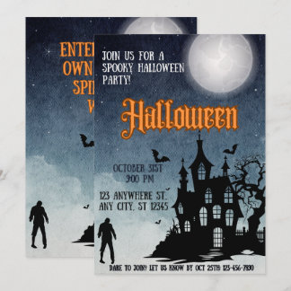 Invitation Carton d'invitation pour une soirée Halloween effr