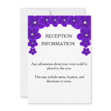 Carton d'invitation pour violette africaine