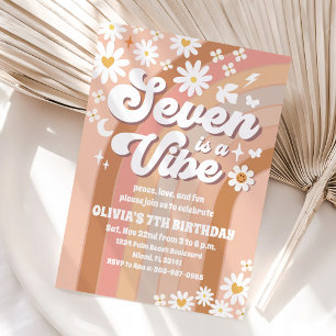 Invitation Carton d'invitation rétro funky pour un anniversai