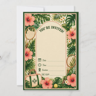 Invitation Carton d'invitation rétro imprimable pour annivers