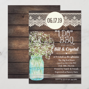 Invitation Carton d'invitation rustique en bois pour une fête