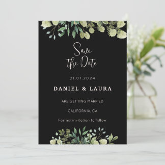 Invitation Carton d'invitation tout en noir