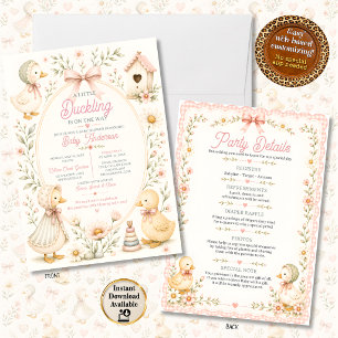 Invitation Carton d'invitation tout-en-un pour Baby Shower Li