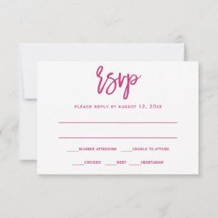 Invitation Carton-réponse RSVP Calligraphie au pinceau - Ma