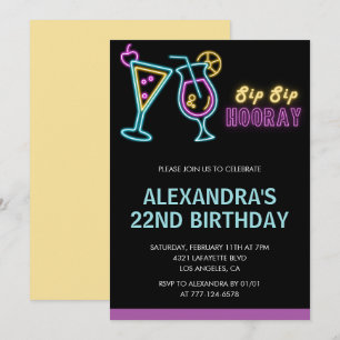 Invitation Cartons d'invitation 22ème anniversaire Cocktail N