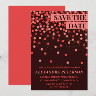 Invitation Cartons d'invitation 25 ans anniversaire Save the