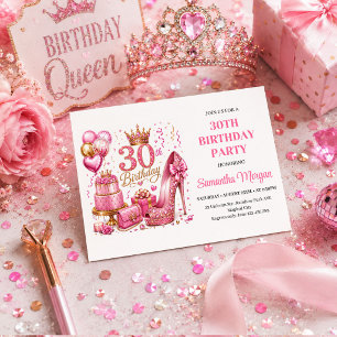 Invitation Cartons d'invitation 30 ans avec confettis étincel