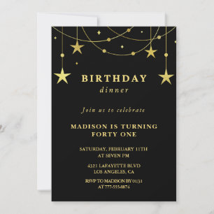 Invitation Cartons d'invitation 41e anniversaire Black Gold S