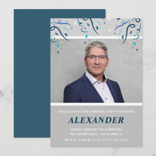Invitation Cartons d'invitation 55e anniversaire Hommes Confe
