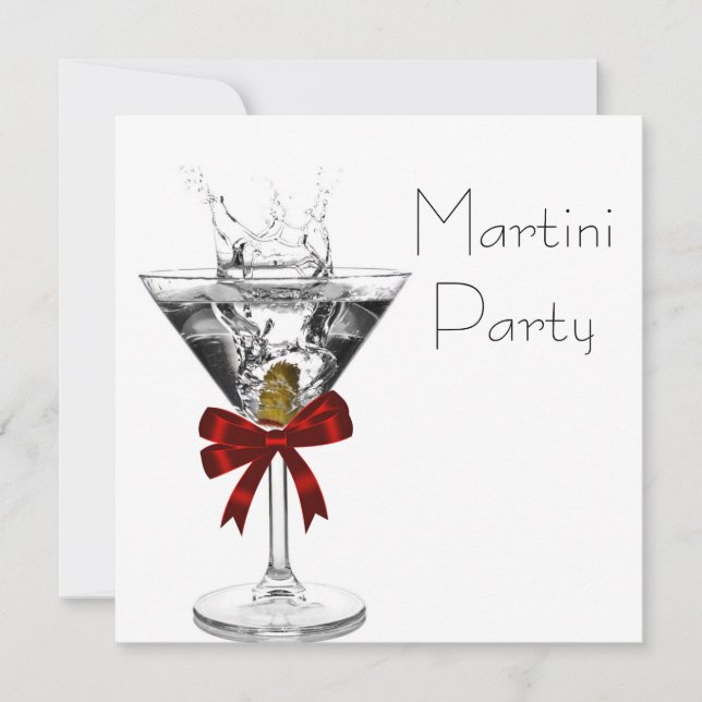 Invitation Cartons d'invitation à la fête Martini Glass Marti (Devant)