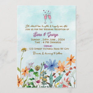 Invitation Cartons d'invitation à la réception de mariage