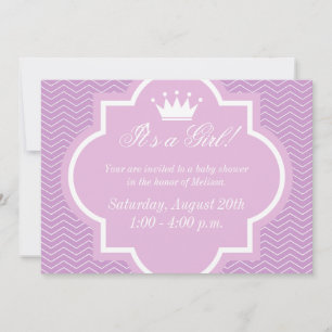 Invitation Cartons d'invitation à une baby shower rose avec c