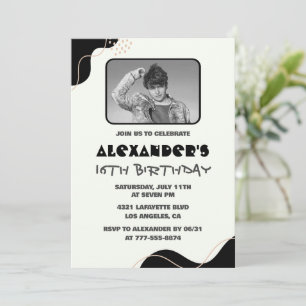 Invitation Cartons d'invitation d'anniversaire 16 ans Hommes 