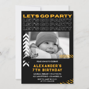 Invitation Cartons d'invitation d'anniversaire 7 ans garçon p
