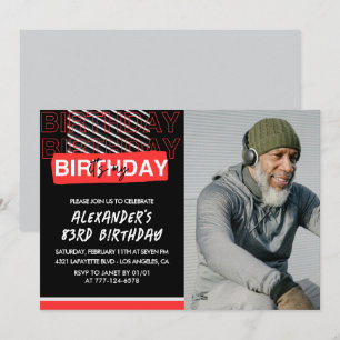Invitation Cartons d'invitation d'anniversaire 83 ans hommes