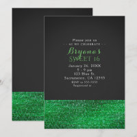 Cartons d'invitation de fête à paillettes Glam mod
