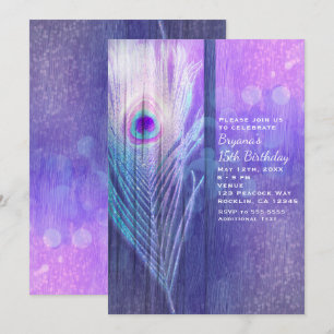Invitation Cartons d'invitation de fête Boho Glam Violet Plum