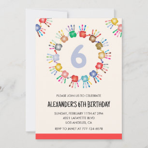 Invitation Cartons d'invitation de fête en couleur enfants pr