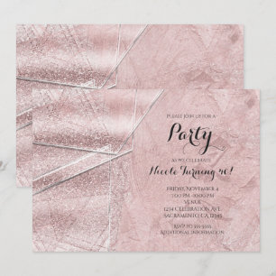 Invitation Cartons d'invitation de fête Glam cristal de verre