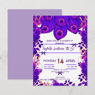 Invitation Cartons d'invitation de fête modifiables Paillette