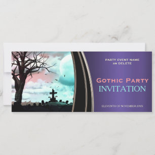 Invitation Cartons d'invitation de fête sur le thème gothique