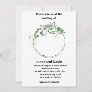 Invitation Cartons d'invitation de mariage