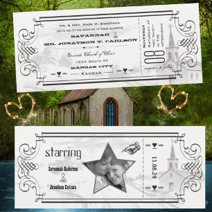 Invitation Cartons d'invitation de mariage à la chapelle en i