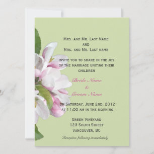 Invitation Cartons d'invitation de mariage à la floraison des