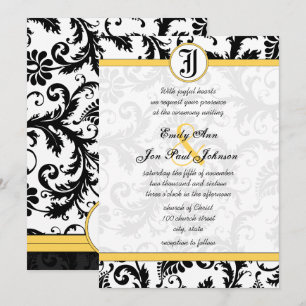 Invitation Cartons d'invitation de mariage à tourbillons en d